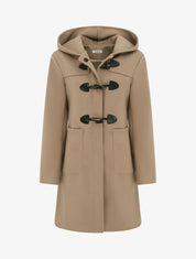 Duffle-coat droit à capuche - Beige foncé - 1