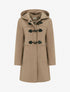 Duffle-coat droit à capuche - Beige foncé - 1
