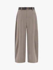 Pantalon coupe ample taille haute - Taupe - 1