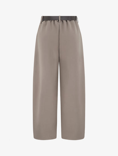 Pantalon coupe ample taille haute - Taupe - 2