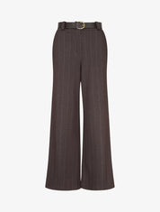 Pantalon ample à rayures - Chocolat - 1