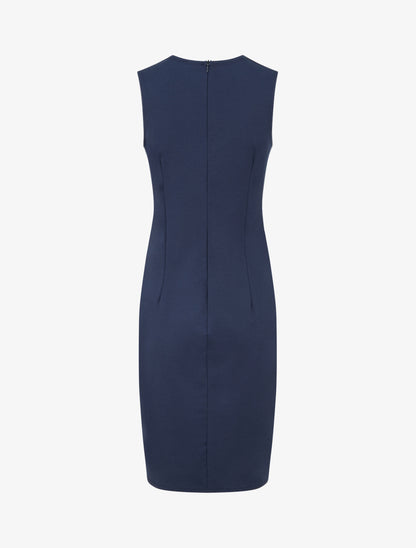 Robe portefeuille sans manches - Marine - 2