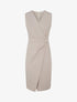 Robe portefeuille sans manches - Beige - 1
