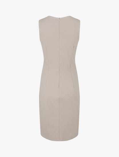 Robe portefeuille sans manches - Beige - 2