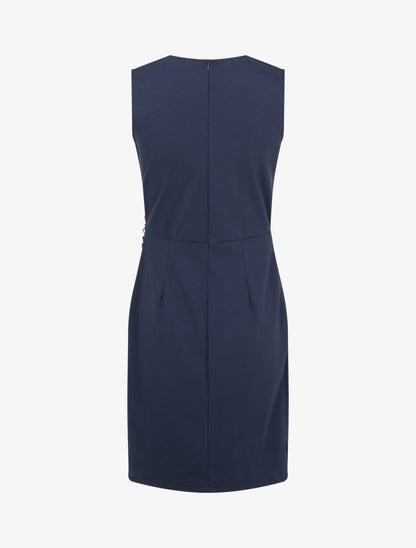 Robe sans manches style portefeuille - Marine - 2