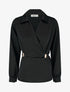 Blouse satinée à taille élastiquée - Noir - 1