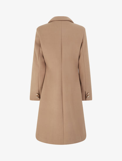 Manteau long droit classique - Camel - 2