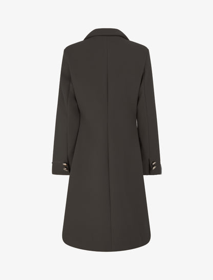 Manteau long droit classique - Noir - 2