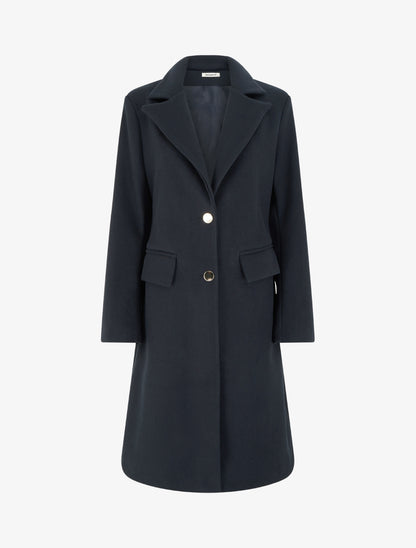 Manteau long droit classique - Marine - 1