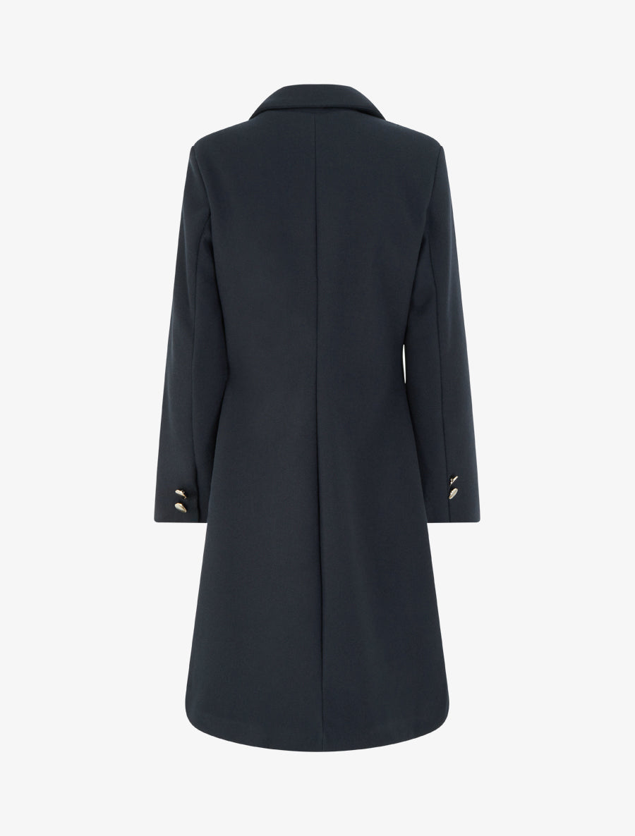 Manteau long droit classique - Marine - 2