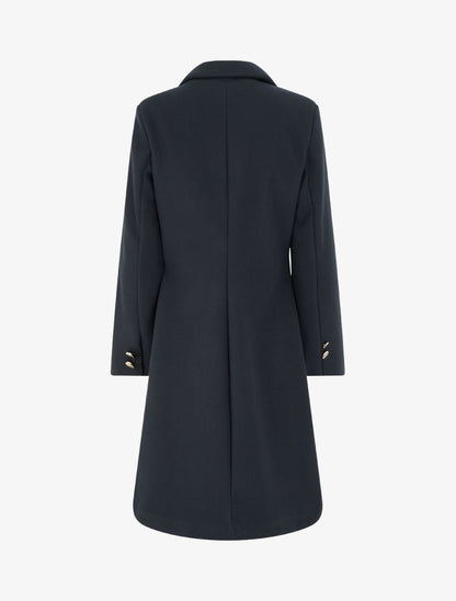 Manteau long droit classique - Marine - 2