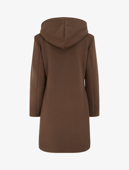 Duffle-coat uni à capuche - Marron - 2
