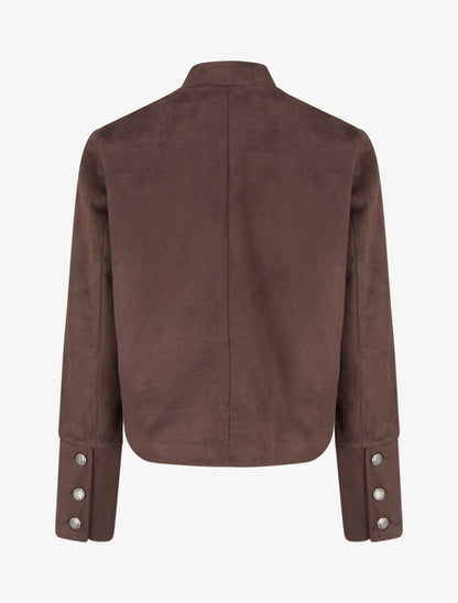 Veste suédine style officier - Marron - 2