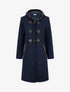 Duffle-coat à attaches contrastantes - Marine - 1