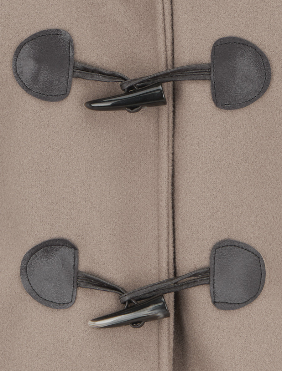 Duffle-coat à attaches contrastantes - Taupe - 3