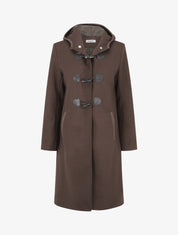 Duffle-coat à attaches contrastantes - Marron - 1