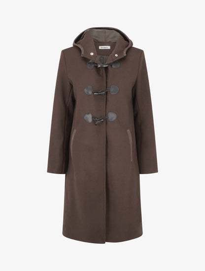 Duffle-coat à attaches contrastantes - Marron - 1