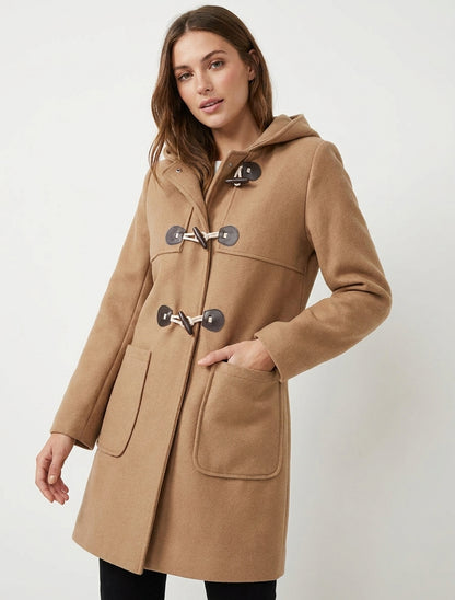 Duffle-coat droit long - Camel