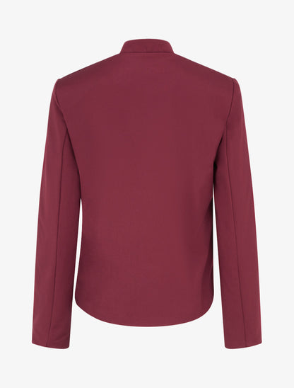 Veste droite ouverte style officier - Lie de vin - 2