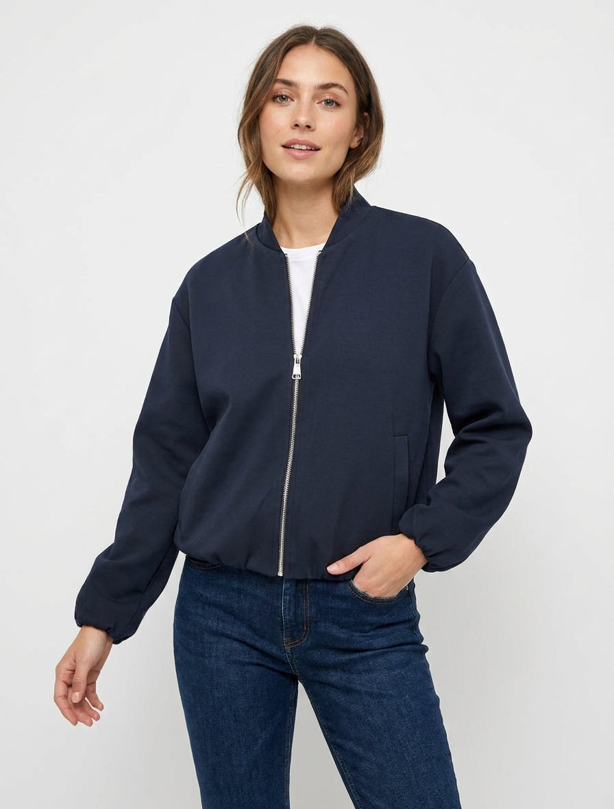 Bomber met elastische boorden - Marine