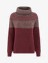 Pull en maille à col roulé - Bordeaux - 1