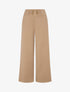 Pantalon élastiqué à boutons décoratifs - Camel clair - 1