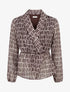 Blouse imprimée à col cache-coeur - Marron - 1