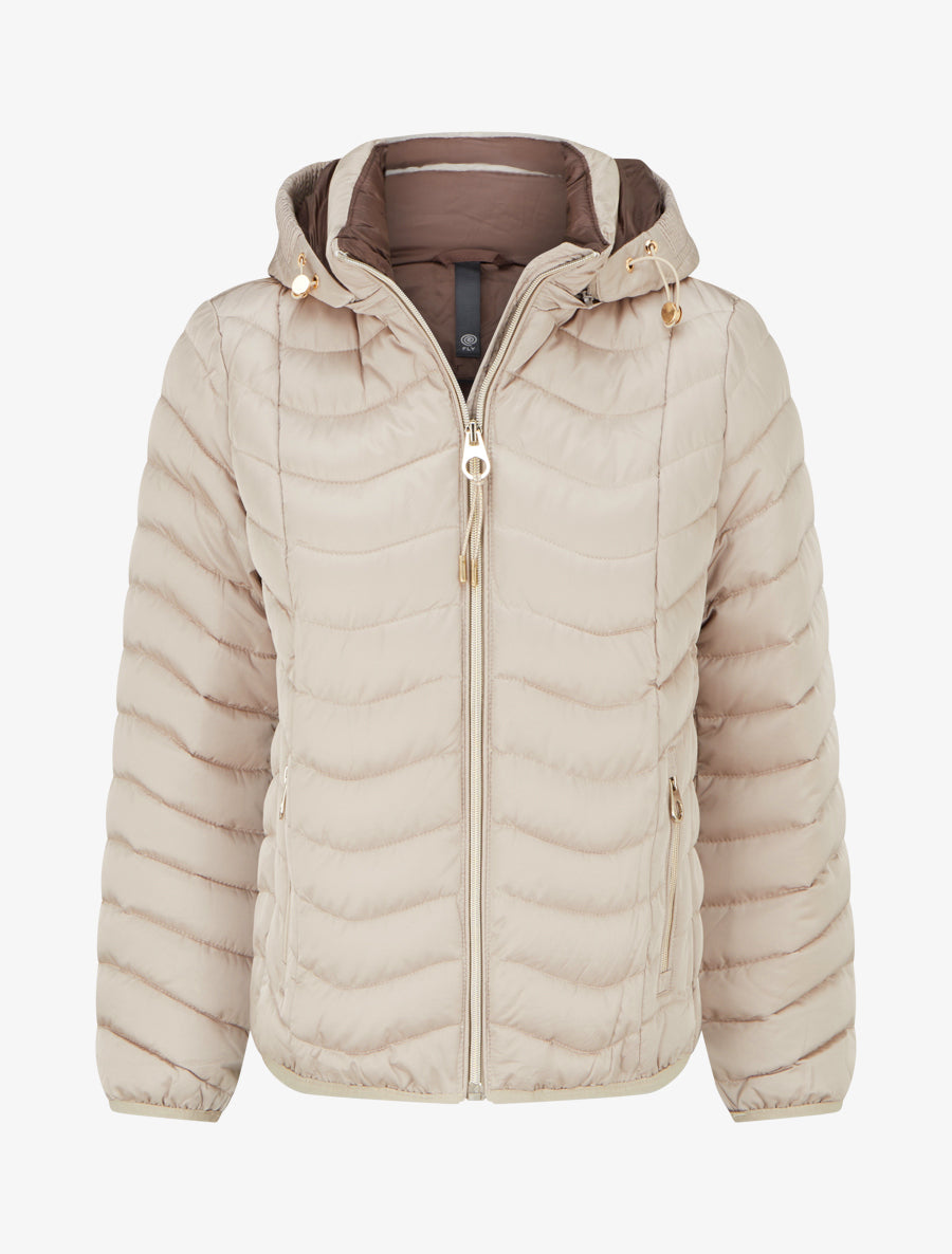 Doudoune ajustée matelassée - Beige - 1