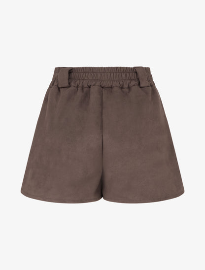 Short en suédine en trompe l&