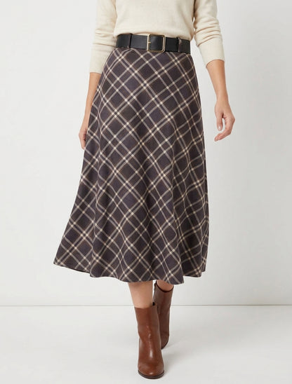 Schotse ruit midirok - Marine