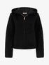 Veste zippée à capuche effet laine bouclée - Noir - 1