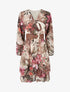 Robe à basque imprimé tropical - Beige - 5