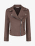 Veste en suédine à fermeture zippée - Chocolat - 1