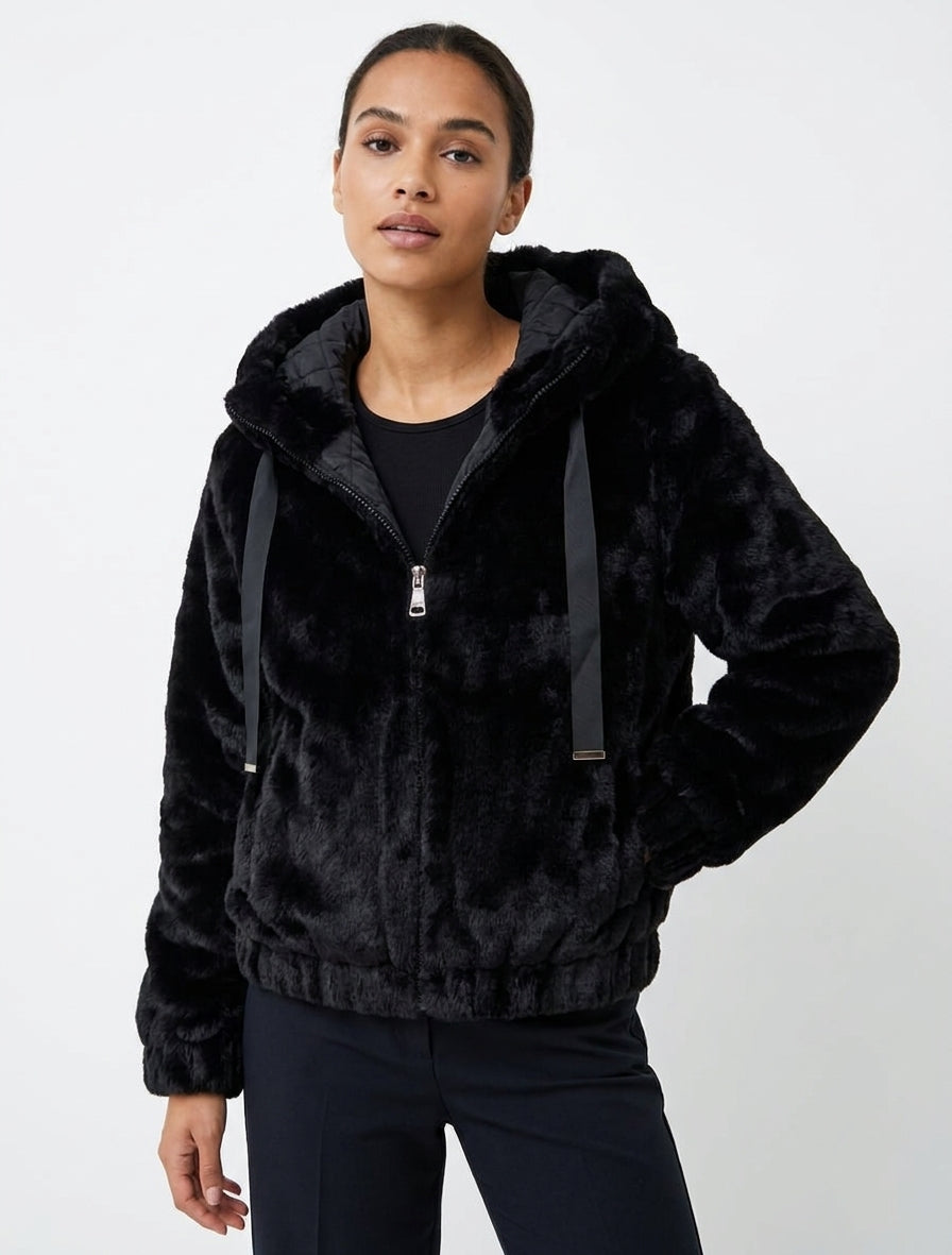 Veste en fourrure synthétique - Noir