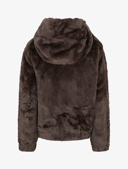 Veste en fourrure synthétique - Marron - 2