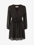 Robe mi-longue élastiquée unie - Noir - 1