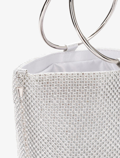 Sac seau à strass - Argent - 4