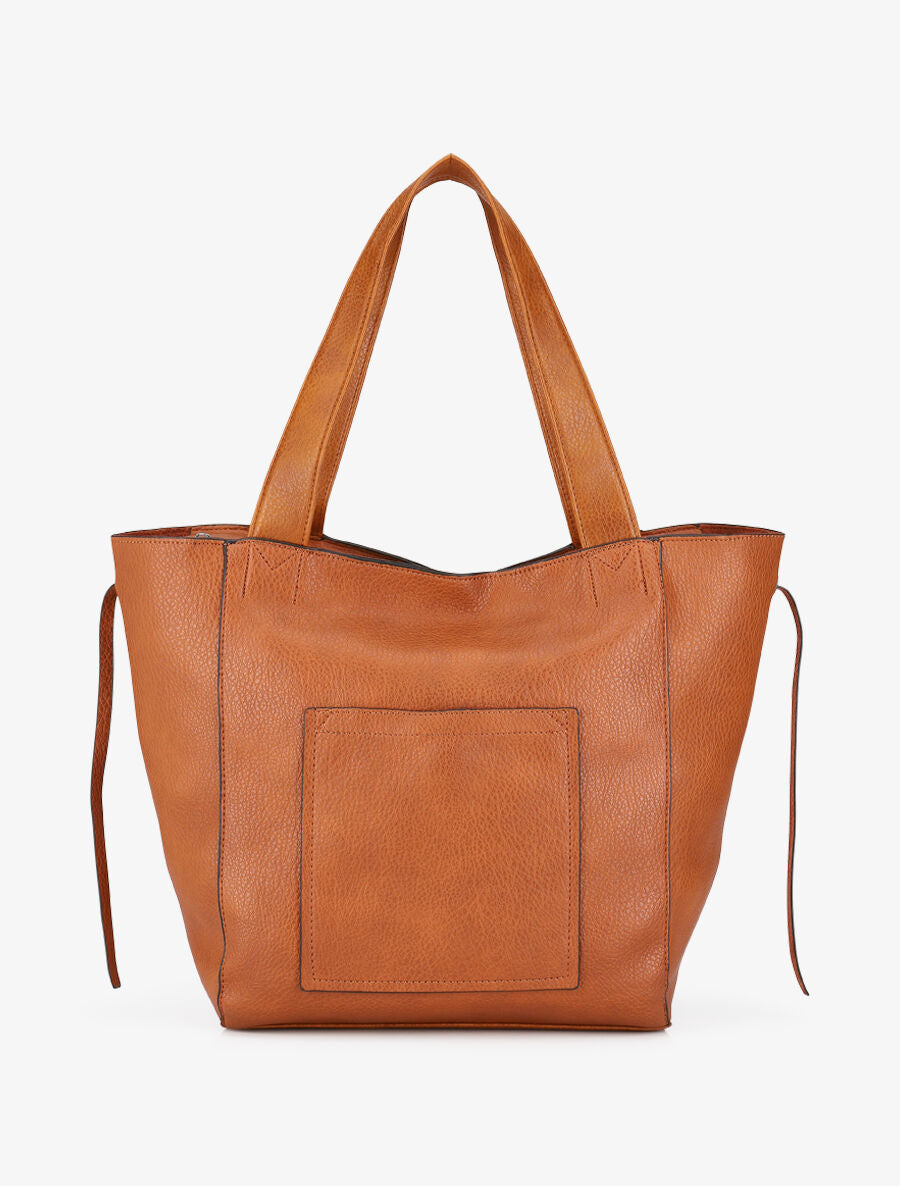 Sac cabas et pochette Julienne - Camel - 1