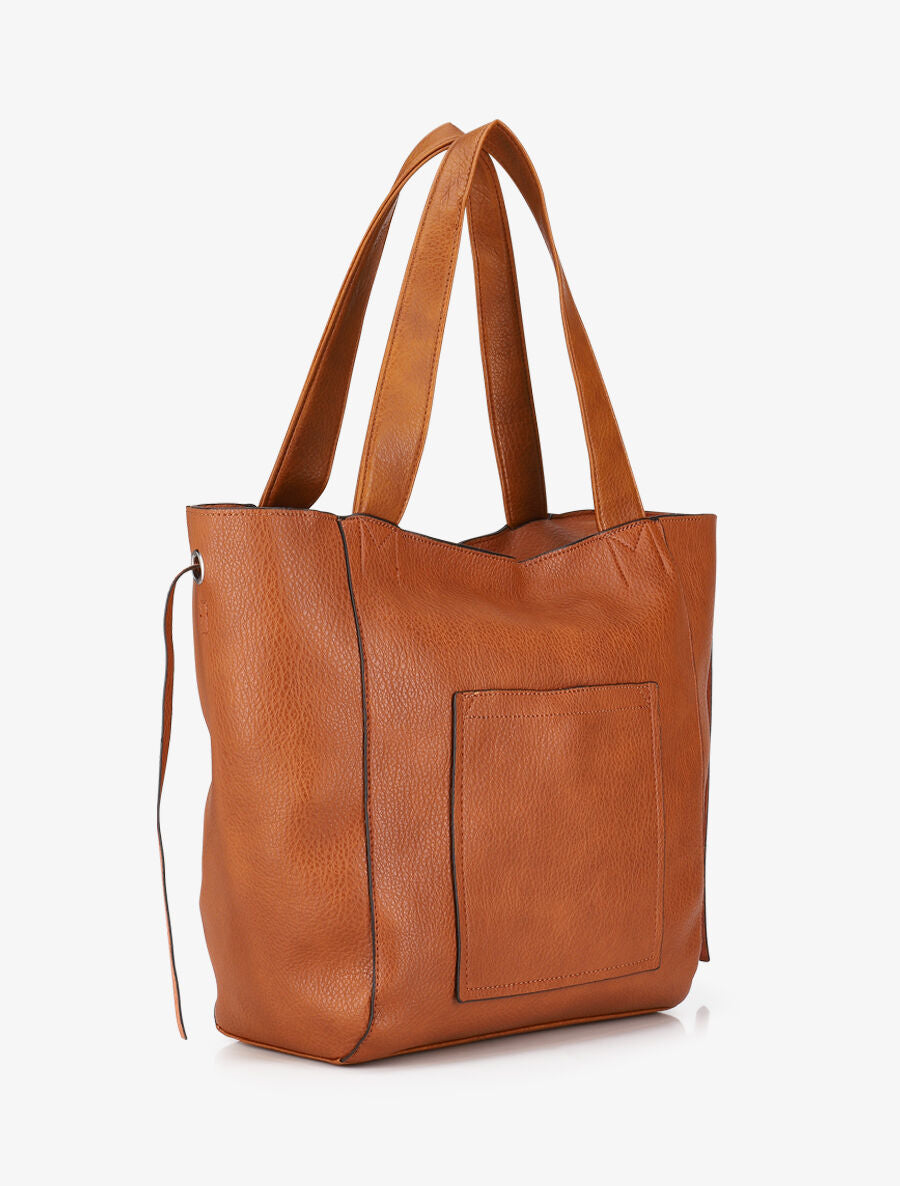 Sac cabas et pochette Julienne - Camel - 3