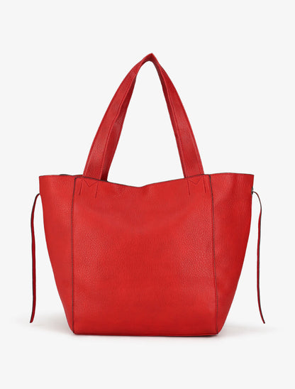 Sac cabas et pochette Julienne - Rouge - 2