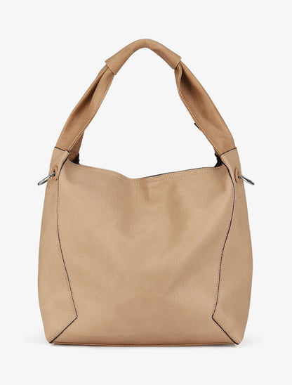Sac cabas et pochette Saïma - Taupe - 1