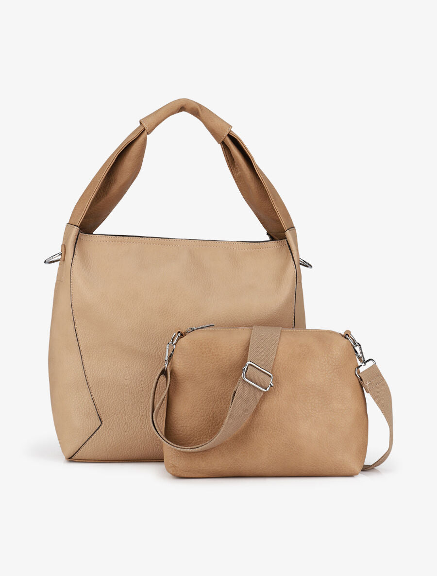 Sac cabas et pochette Saïma - Taupe - 5