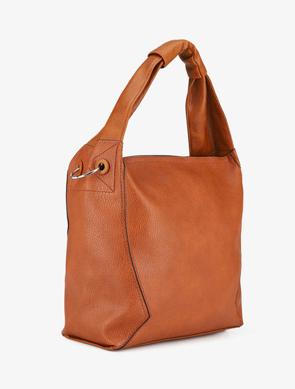 Sac cabas et pochette Saïma - Camel - 3