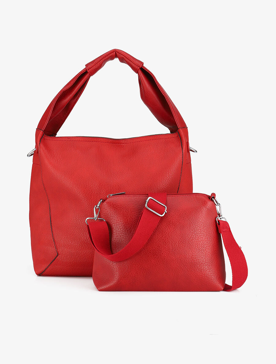 Sac cabas et pochette Saïma - Rouge - 5