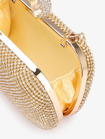 Minaudière à strass et fermoir bague - Or - 4