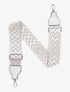 Bandoulière réglable en tissu motif graphique - Blanc - 1