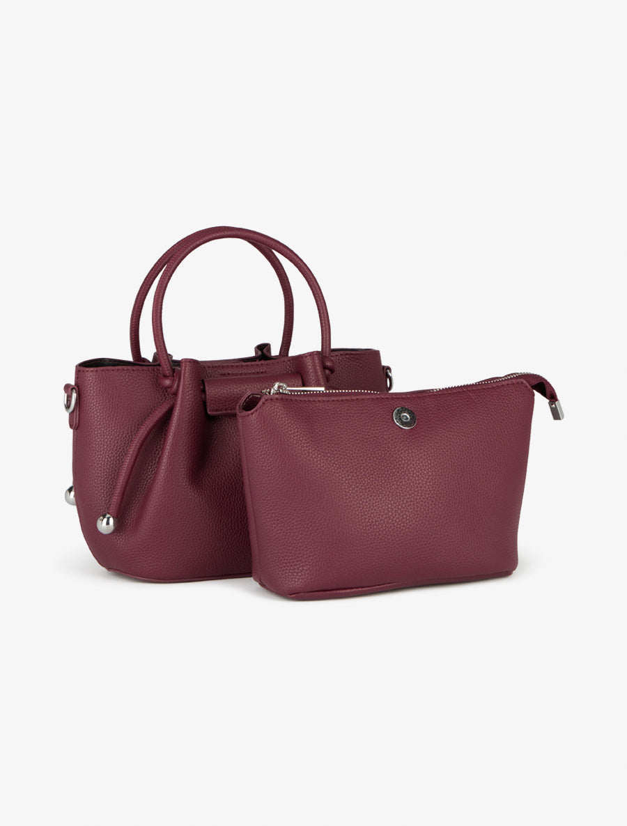 Sac besace Blanche - Prune - 2