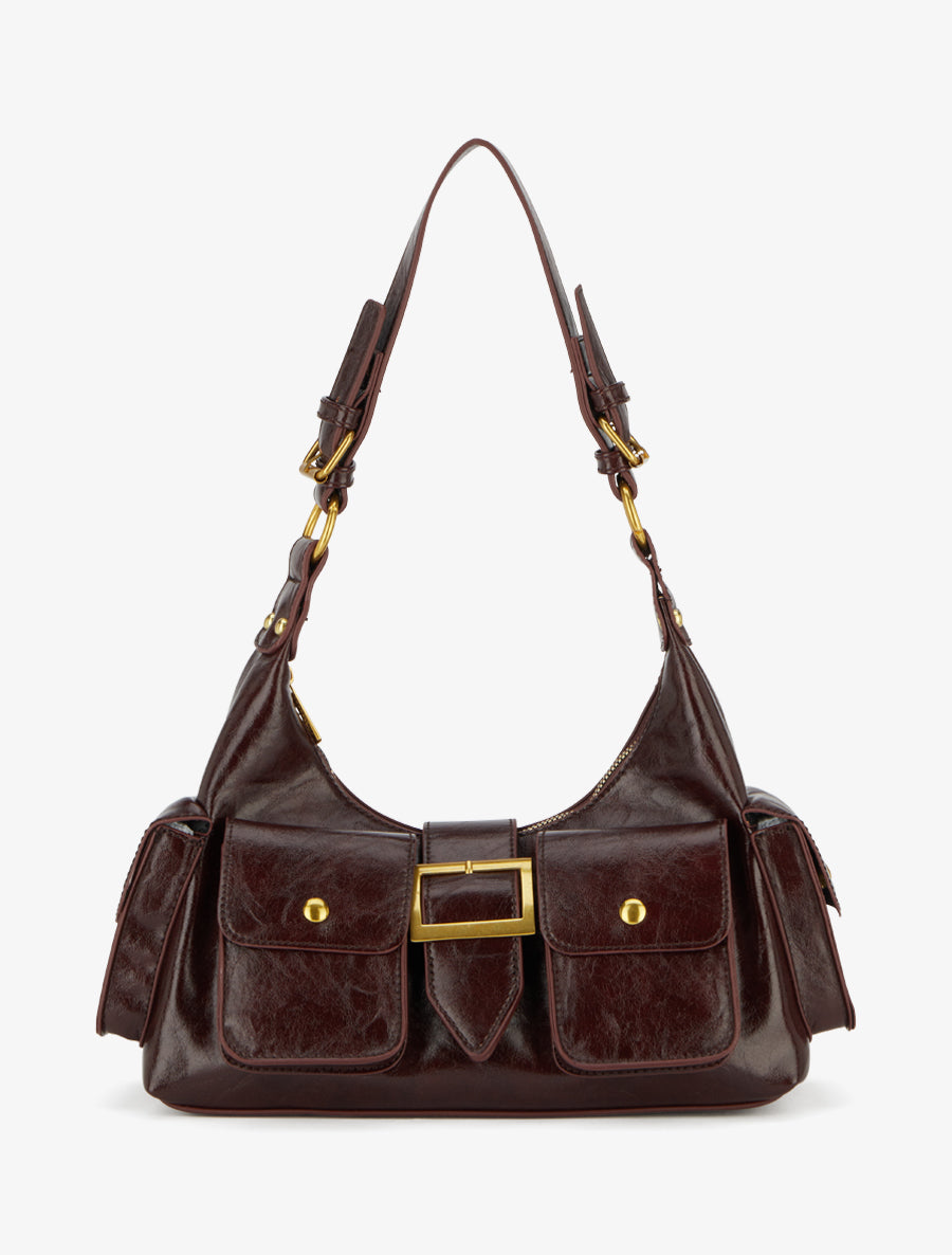 Sac besace Monica - Lie de vin - 1