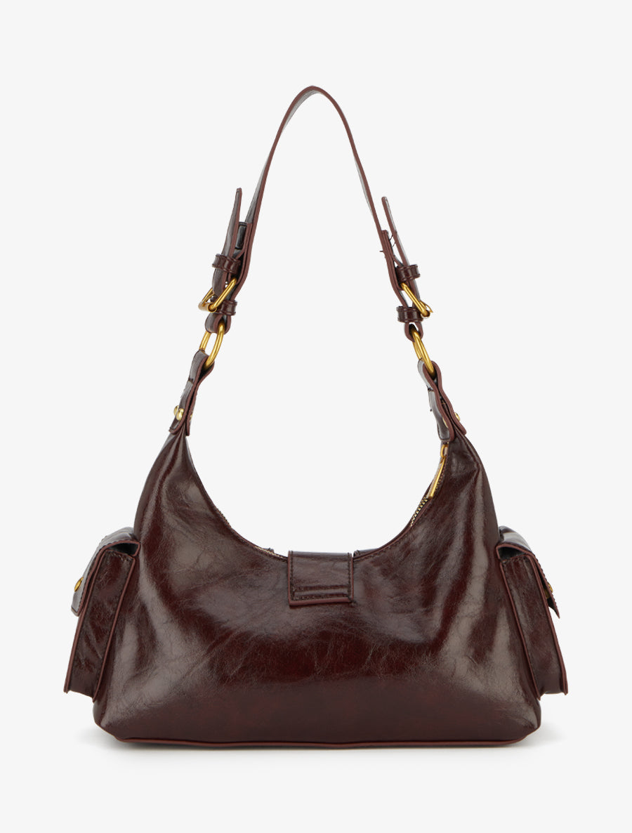Sac besace Monica - Lie de vin - 2