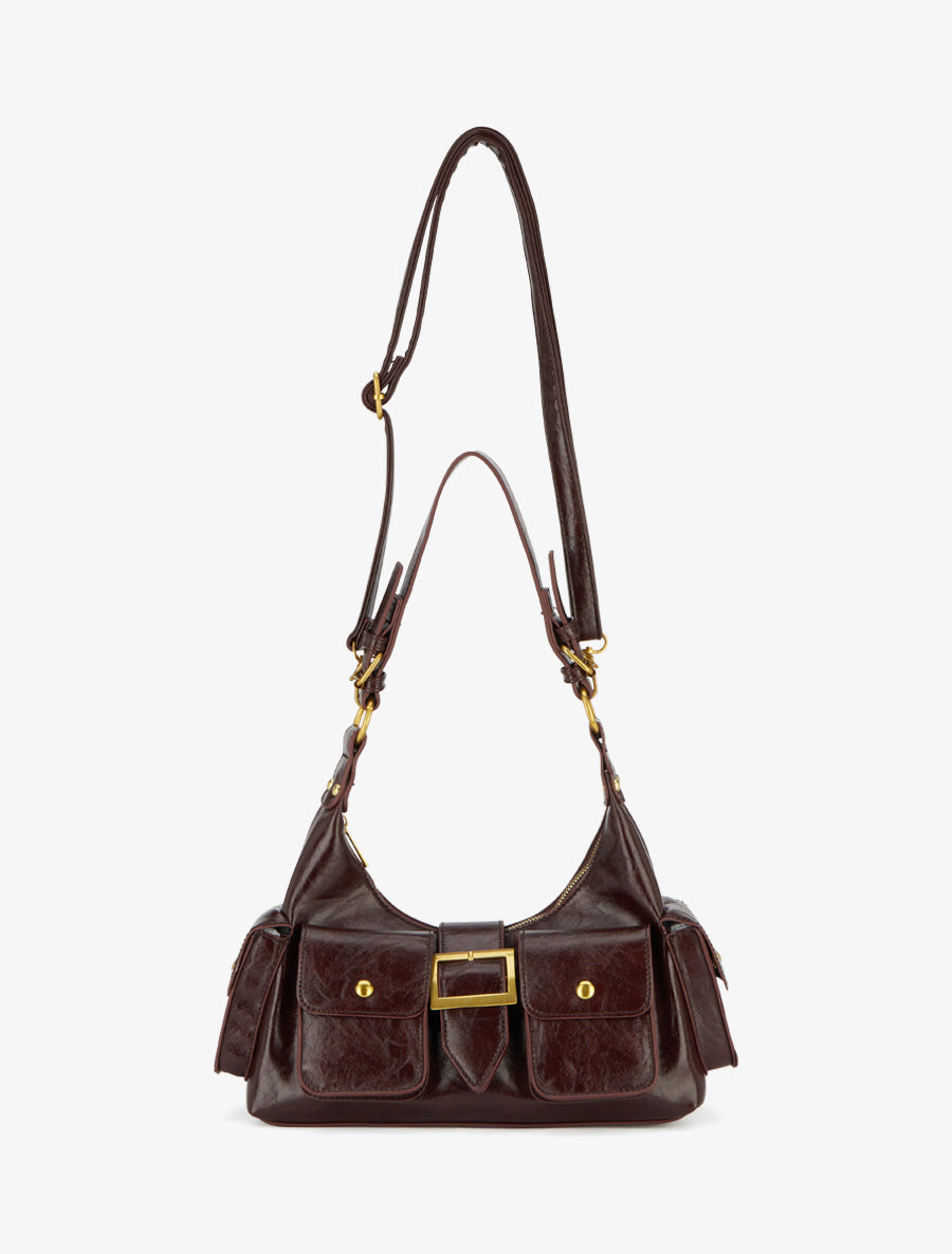 Sac besace Monica - Lie de vin - 3